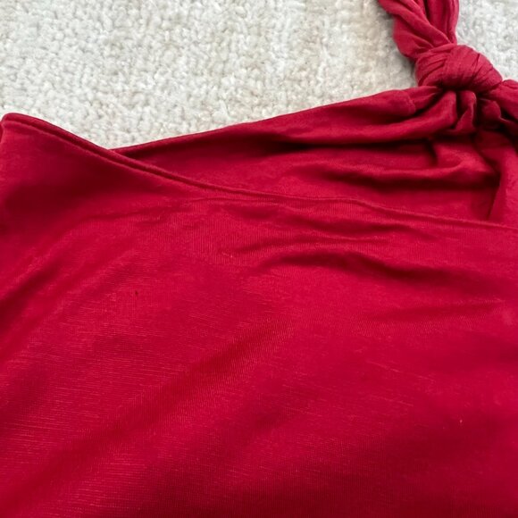 Vintage Y2K 2006 Banana Republic Red Silk Halter Knit Blouse Top S - Picture 9 of 11